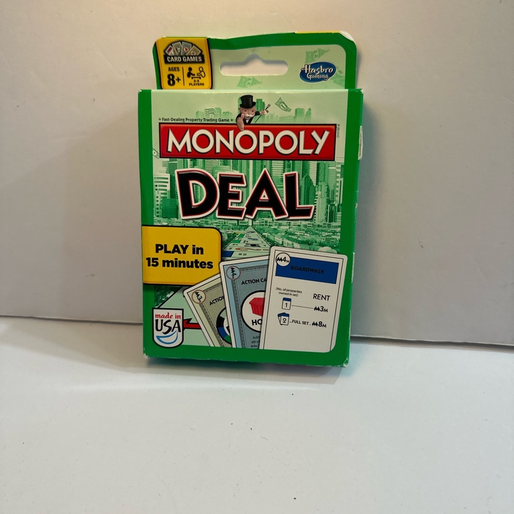 Hasbro Monopoly Deal Card Game in Green Box